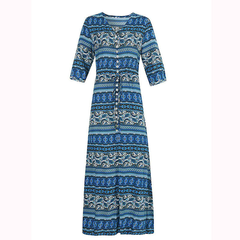 New Boho Style Ladies Elegant Dress Beach Maxi Dress - Boho Roe