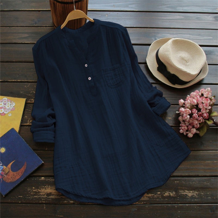 Women's Shirt Fall T-shirt Ladies Cotton Top S-5XL
