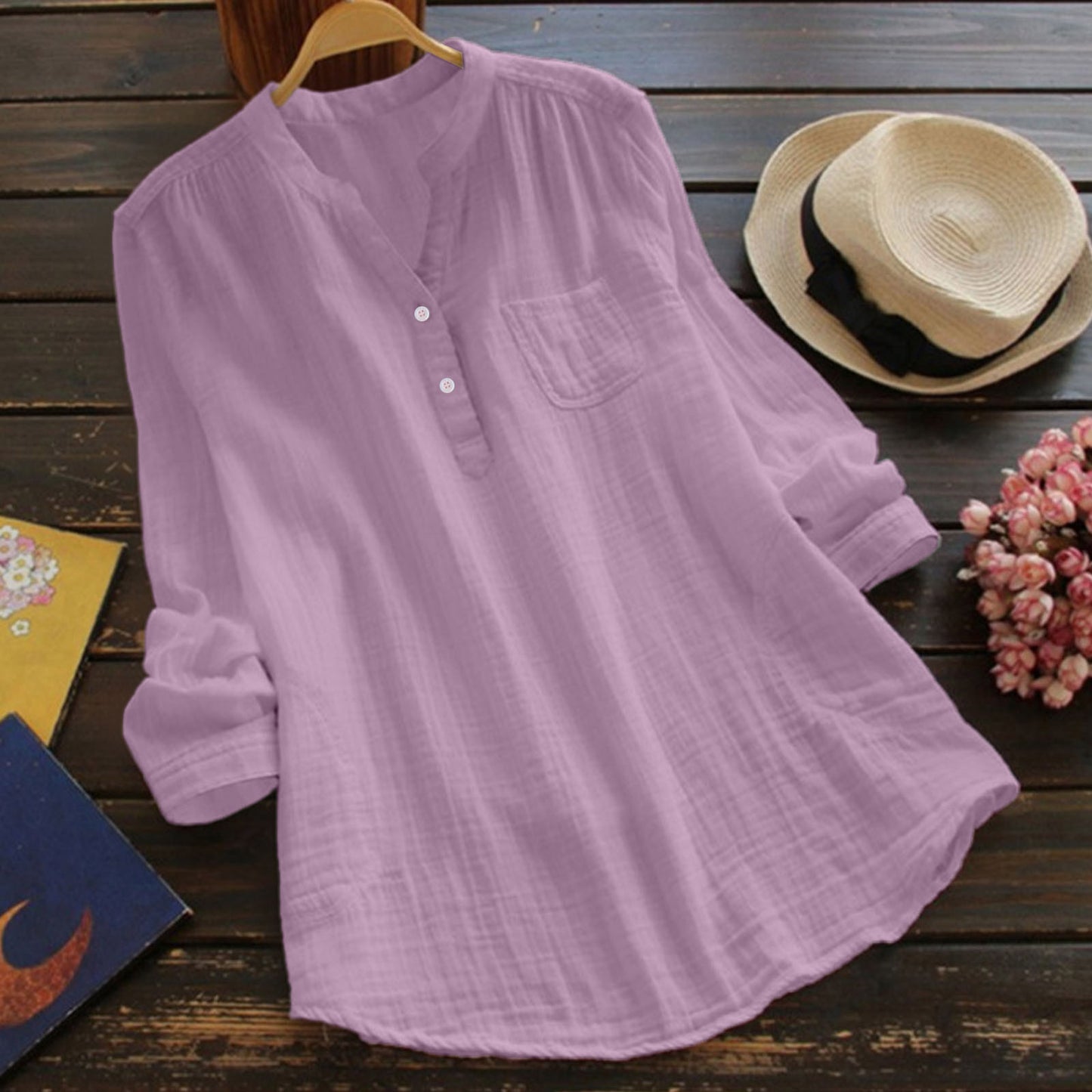 Women's Shirt Fall T-shirt Ladies Cotton Top S-5XL