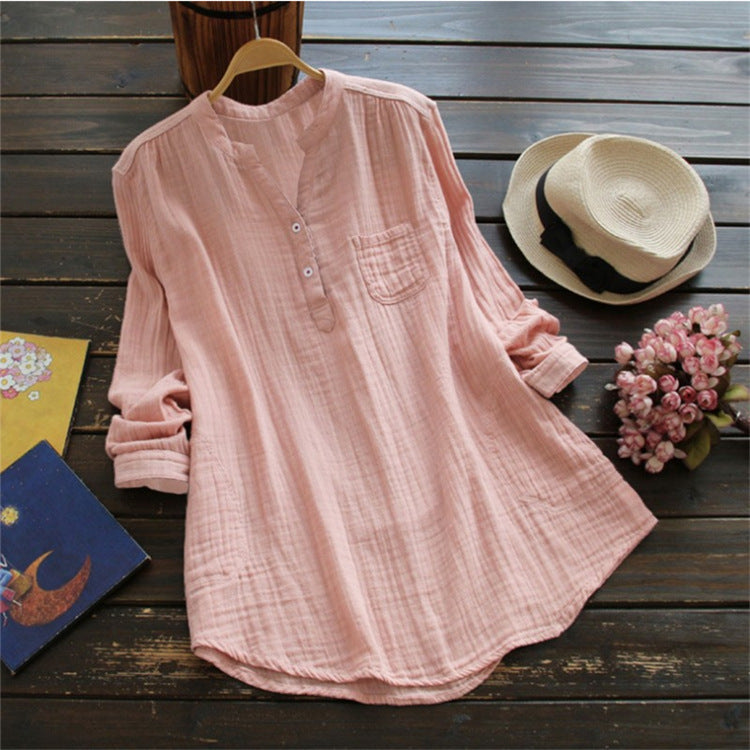 Women's Shirt Fall T-shirt Ladies Cotton Top S-5XL