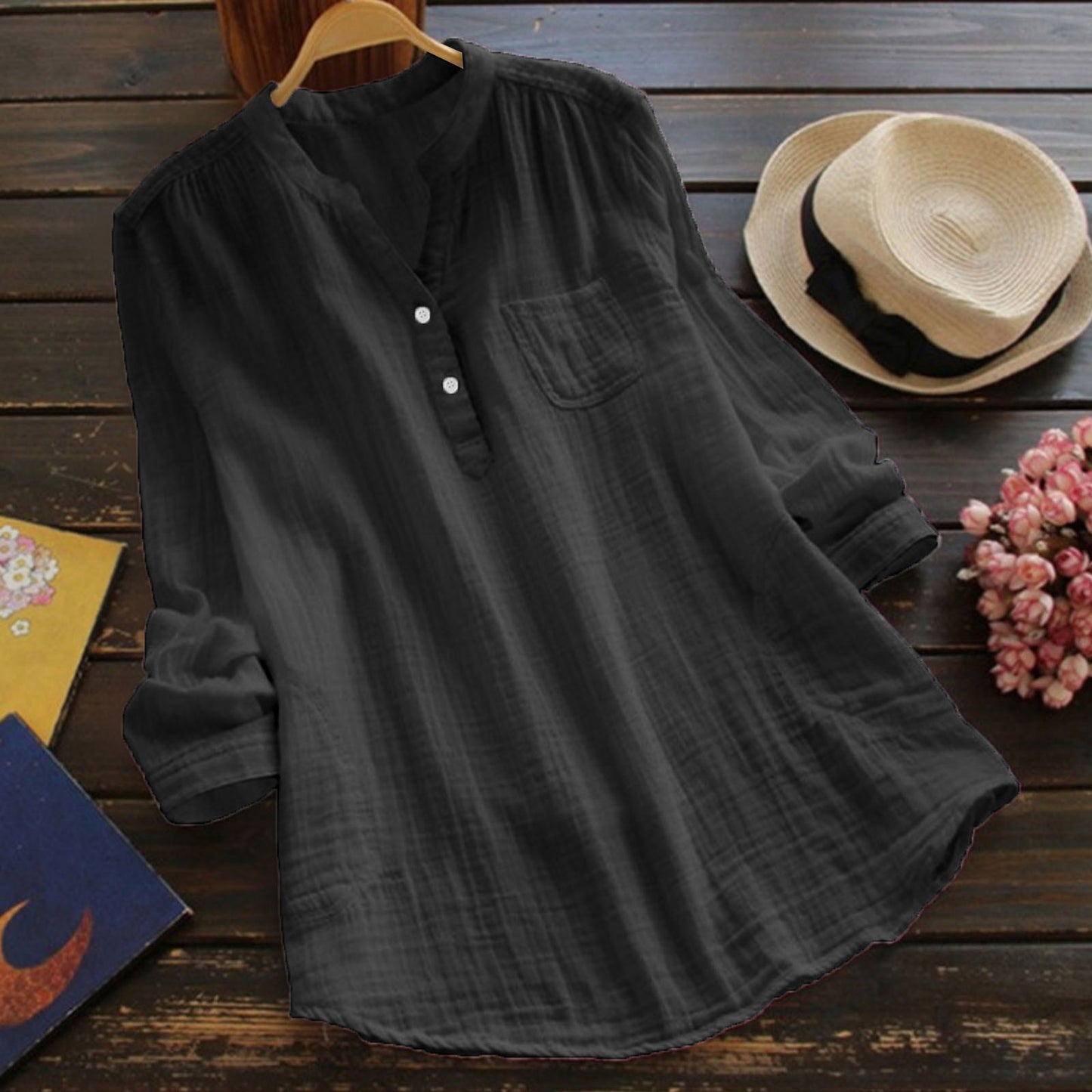 Women's Shirt Fall T-shirt Ladies Cotton Top S-5XL