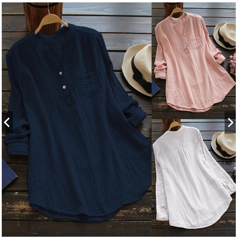 Women's Shirt Fall T-shirt Ladies Cotton Top S-5XL